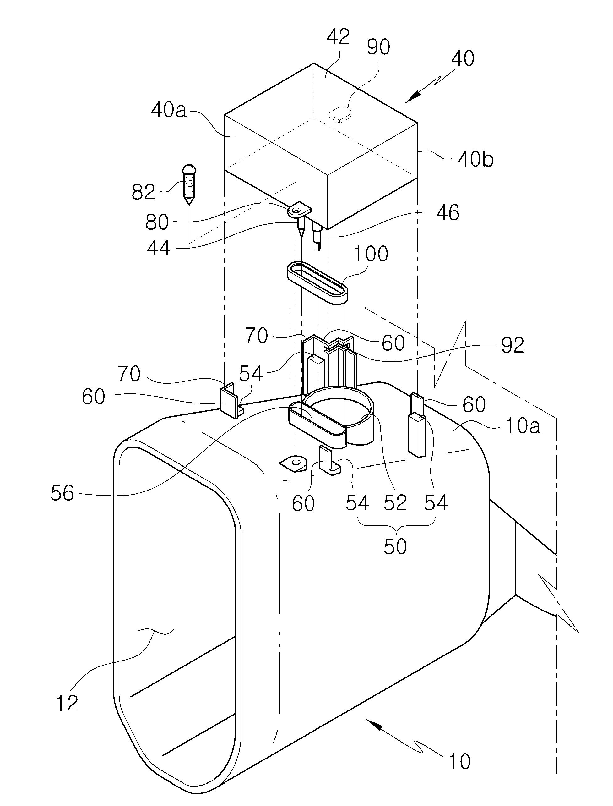 Ionizer Mounting Structure for a Vehicle Air Conditioning System