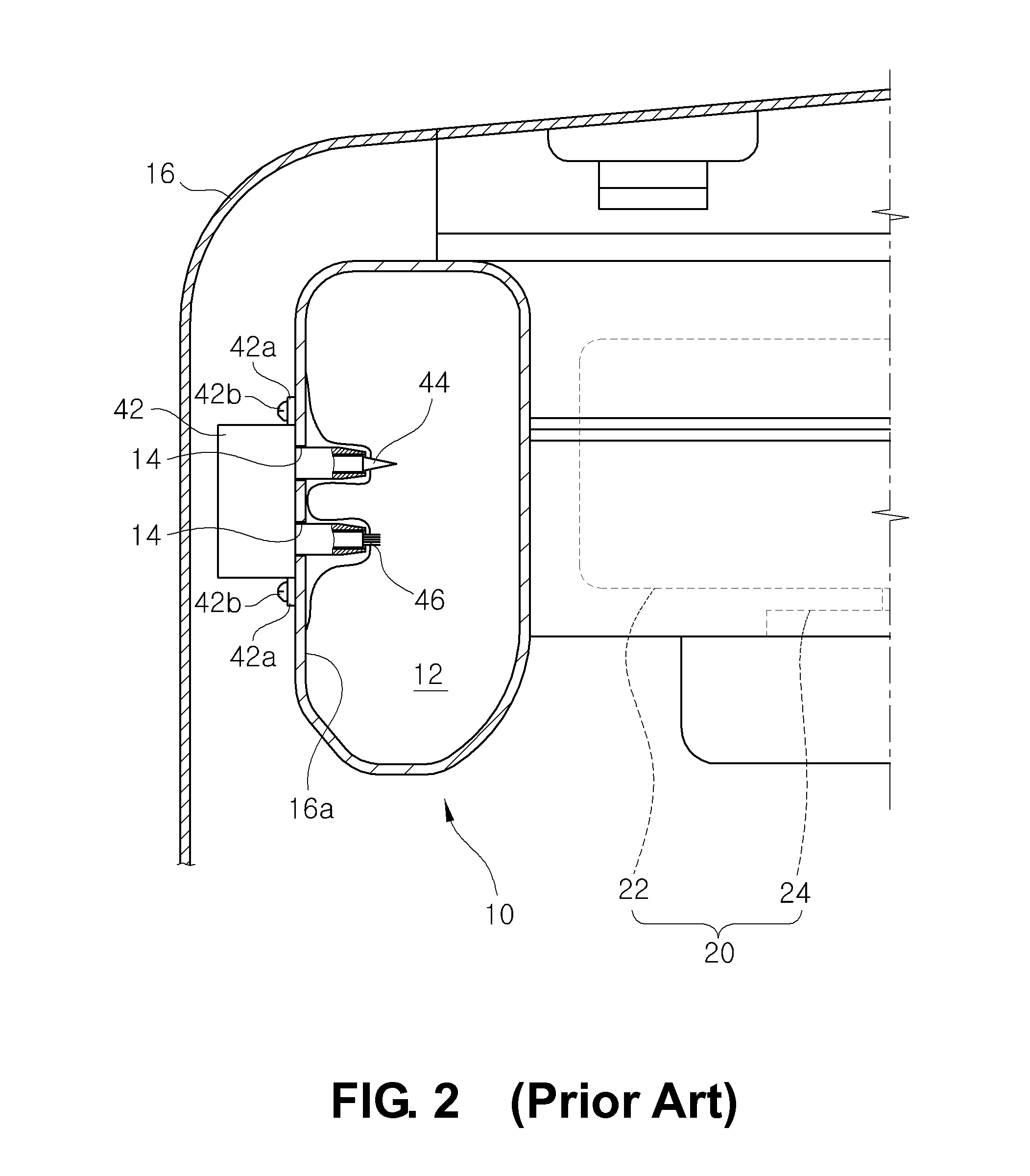 Ionizer Mounting Structure for a Vehicle Air Conditioning System