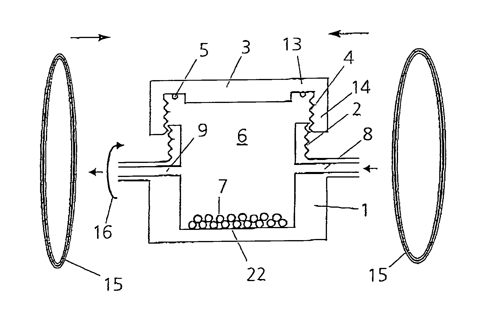 Device for raising or cultivating cells in a container-like receptacle