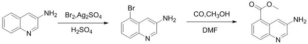 Synthesis method of 3-aminoquinoline-5-carboxylic acid methyl ester