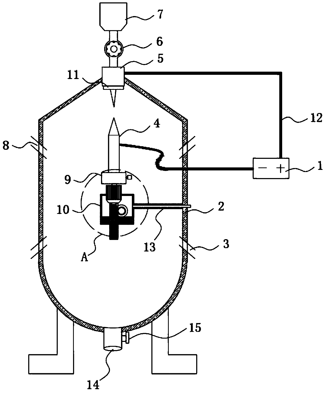 Plasma-arc nodulizing device and method for iron-based intermediate alloy powder