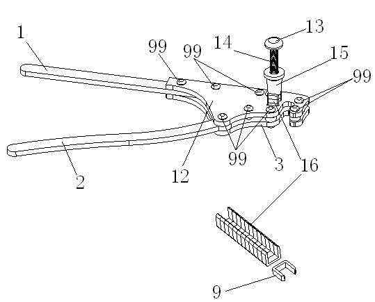 Self-feeding line buckle clamp