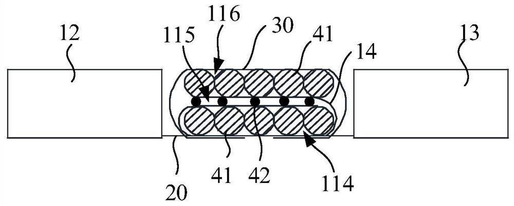 Graphite grounding belt connection device and graphite grounding belt connection method