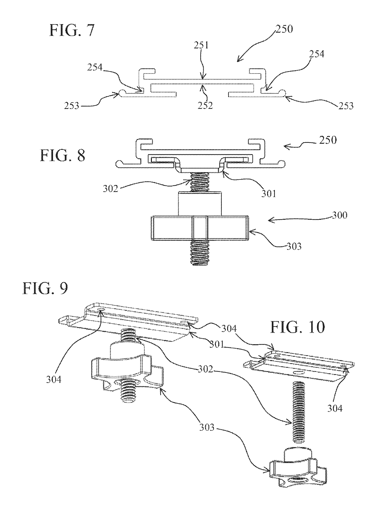 System for mounting, accessing, moving and folding away articles on, under or along a surface