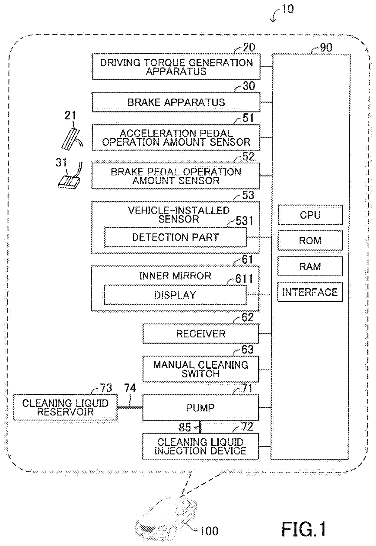 Vehicle-installed sensor cleaning apparatus