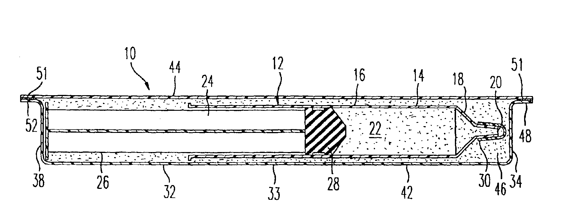 Pre-filled package containing unit dose of medical gas and method of making the same