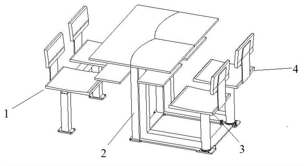 Rotatable desk-chair