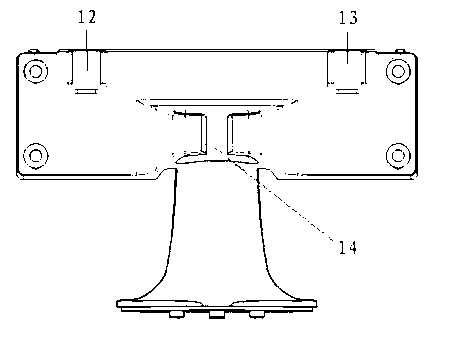 Television rotating bracket with slot