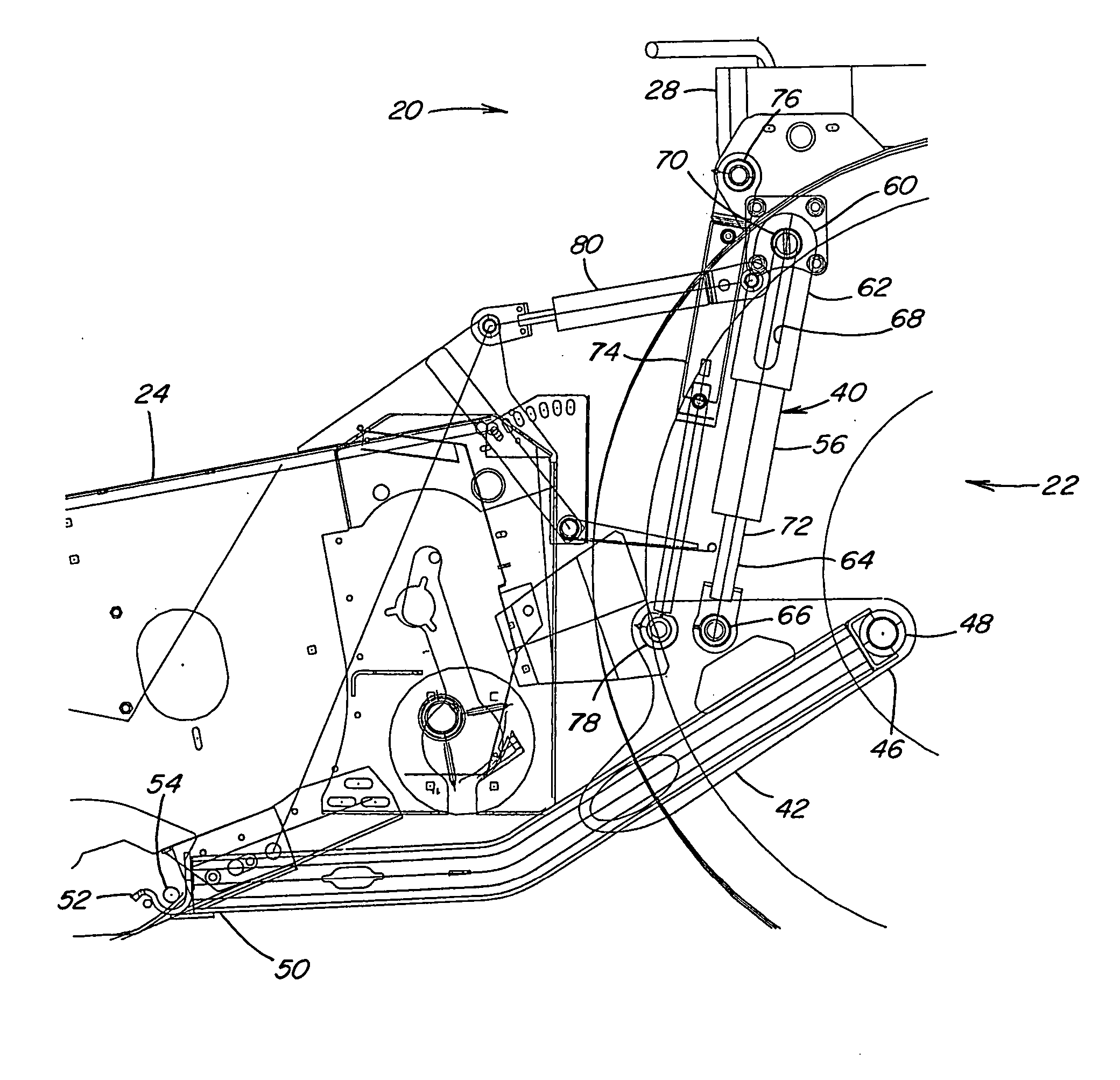 Header height control system and apparatus