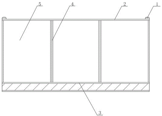 Hidden column type polypropylene hollow enclosing and blocking partition plate