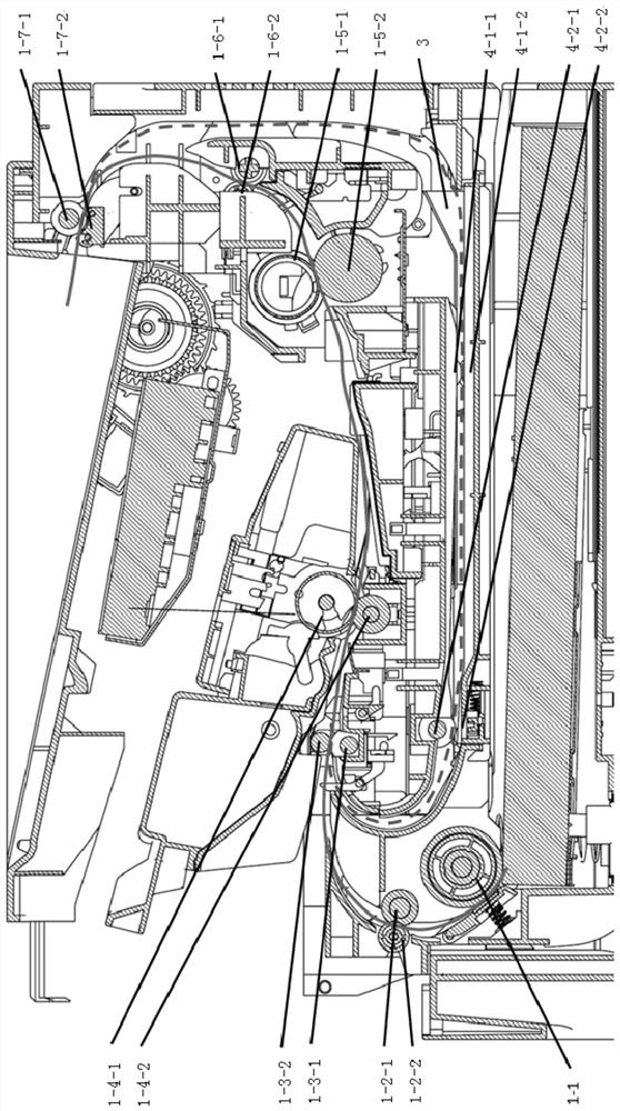 Automatic double-sided printing mechanism capable of ensuring reverse skew rate