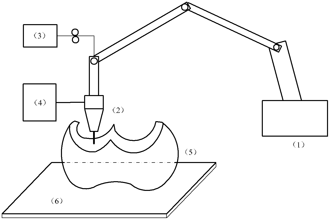 Path planning method for complicated-shape workpiece of robot bead weld based on radial bias