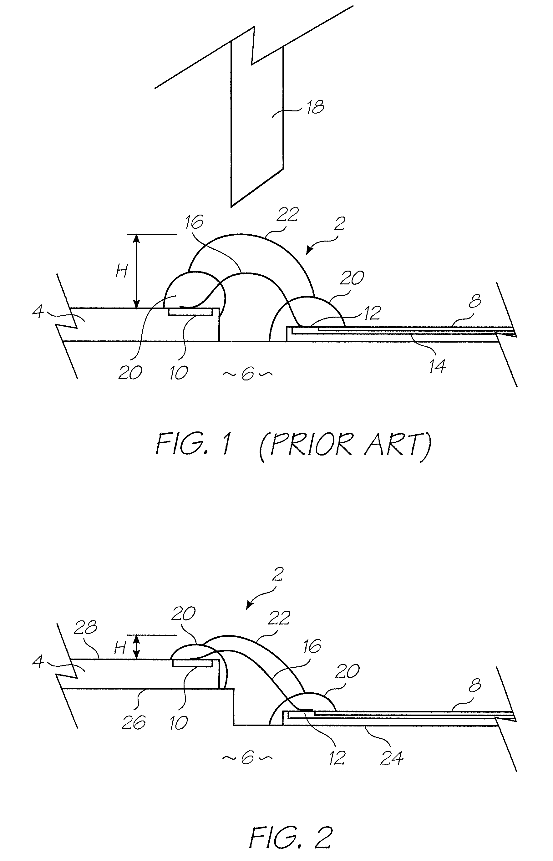Method of reducing wire bond profile height in integrated circuits mounted to circuit boards