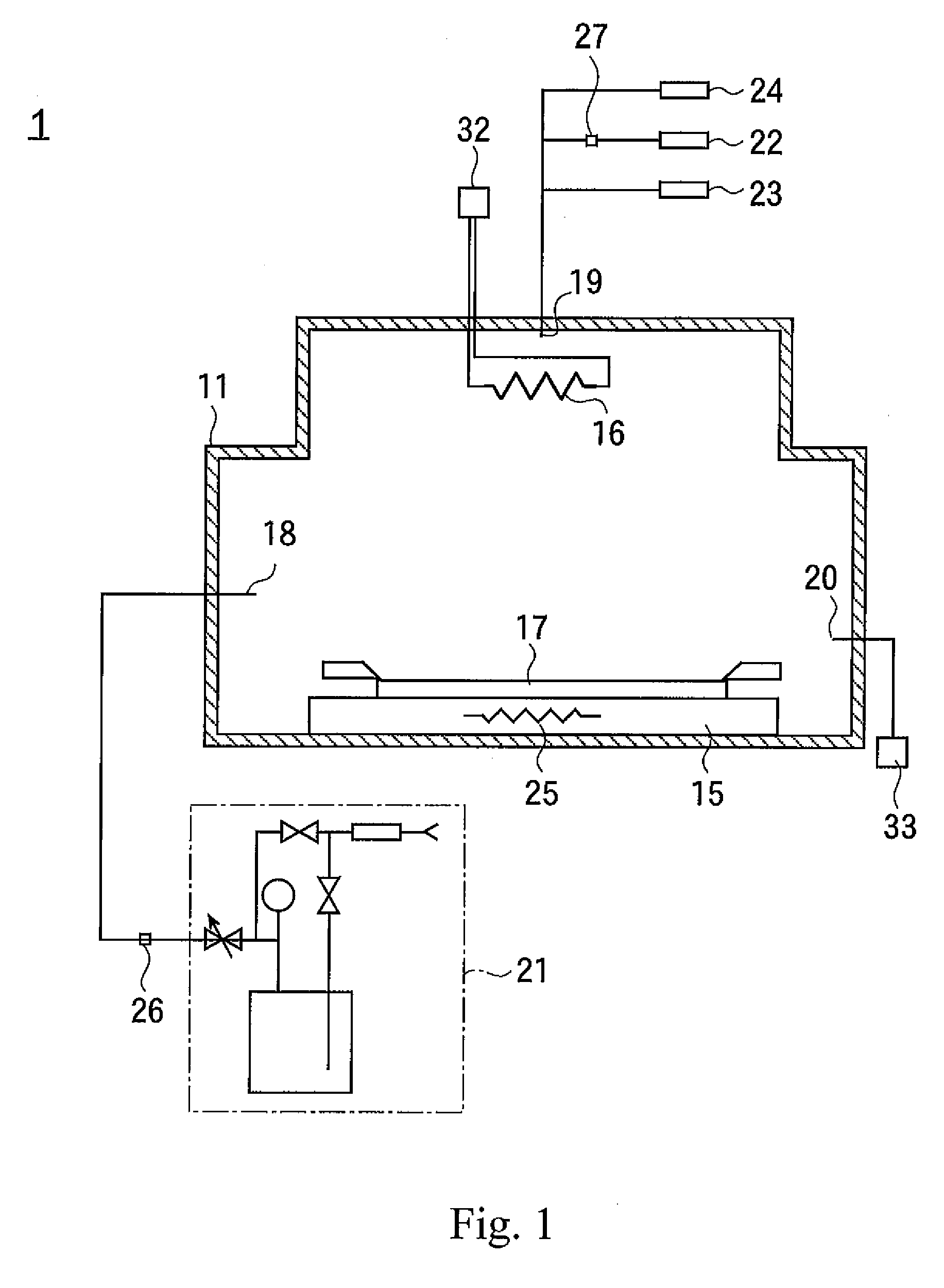 Film forming apparatus and a barrier film producing method