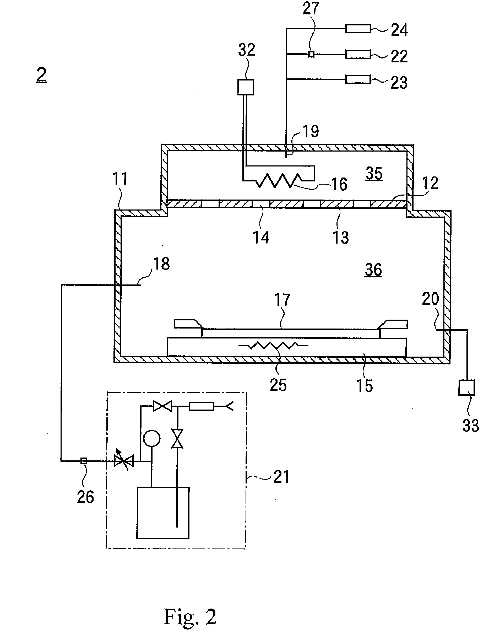 Film forming apparatus and a barrier film producing method