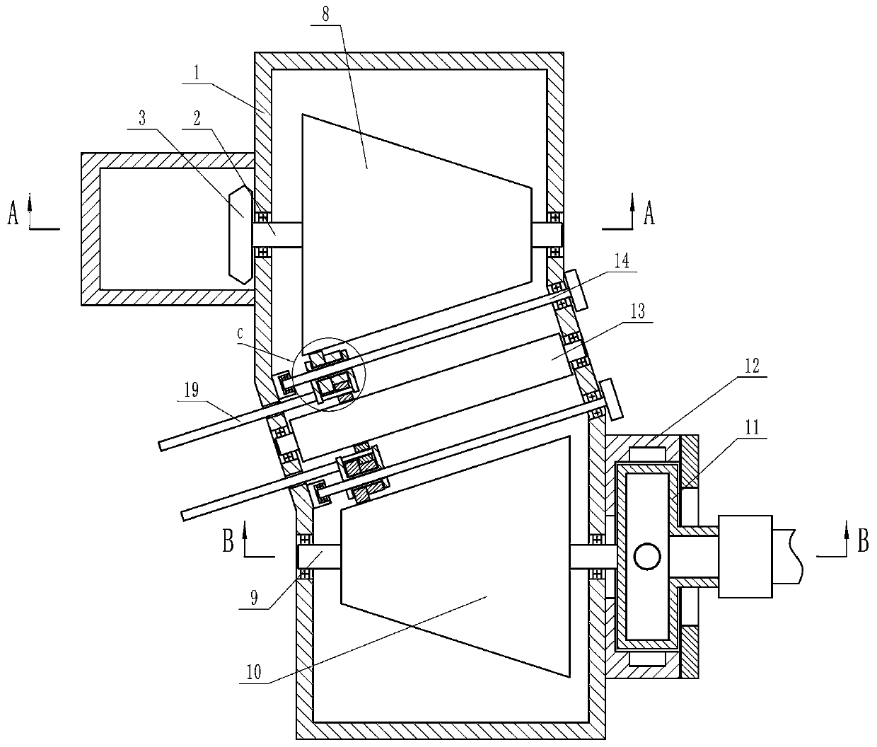 Bridge floor concrete layer reinforcing steel bar positioning device