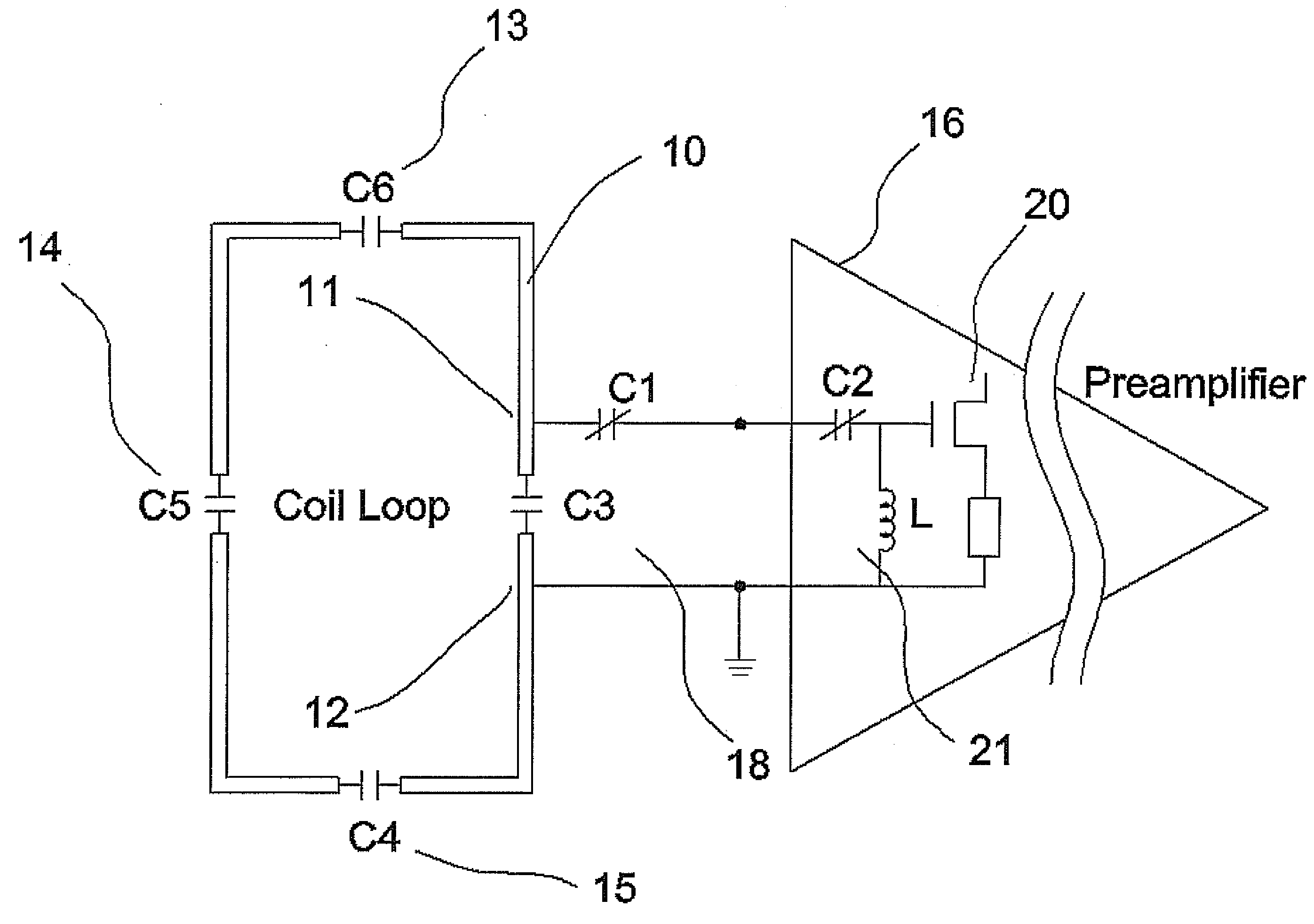 Coil decoupling for an RF coil array