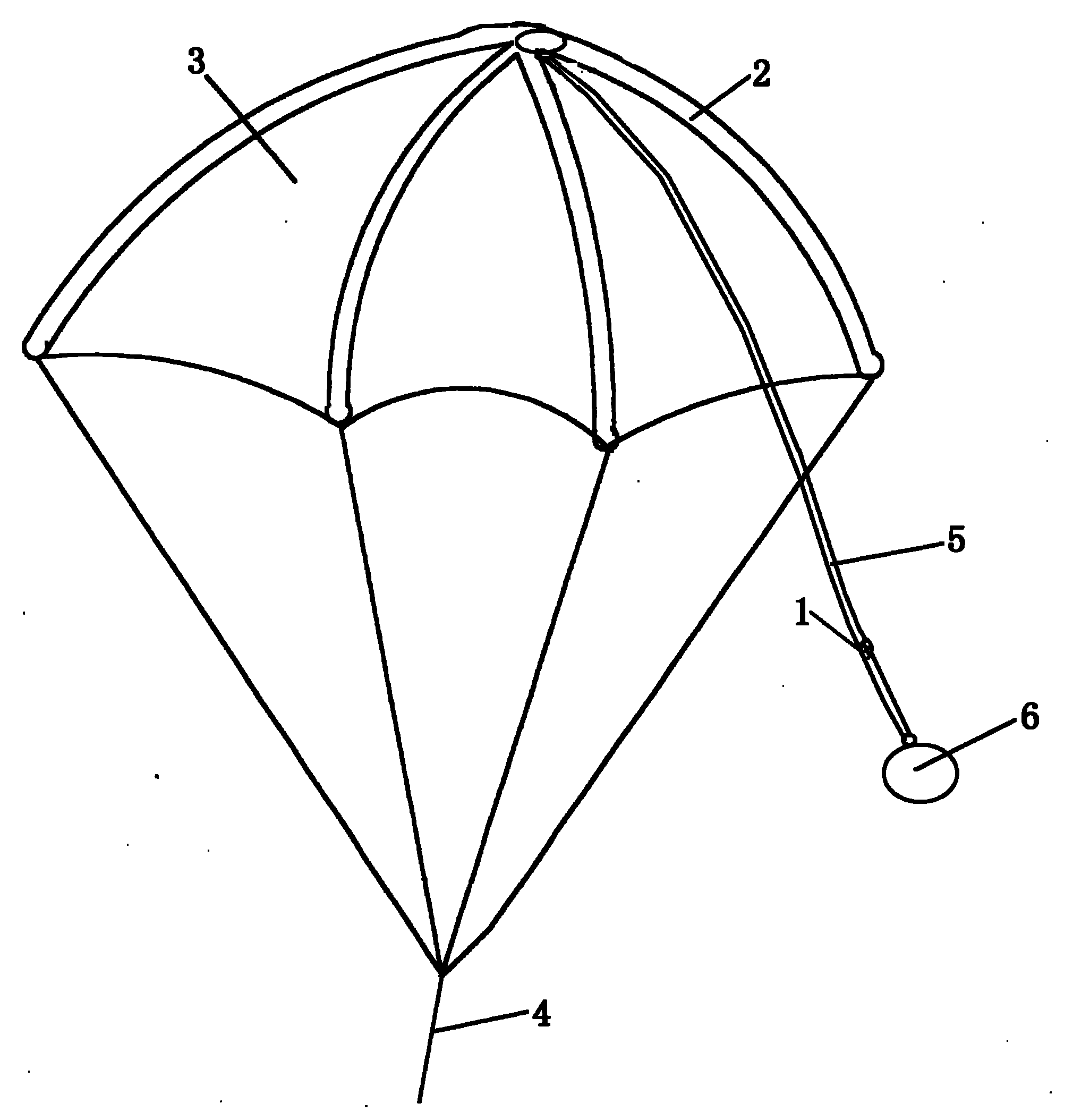 Low altitude lifesaving parachute
