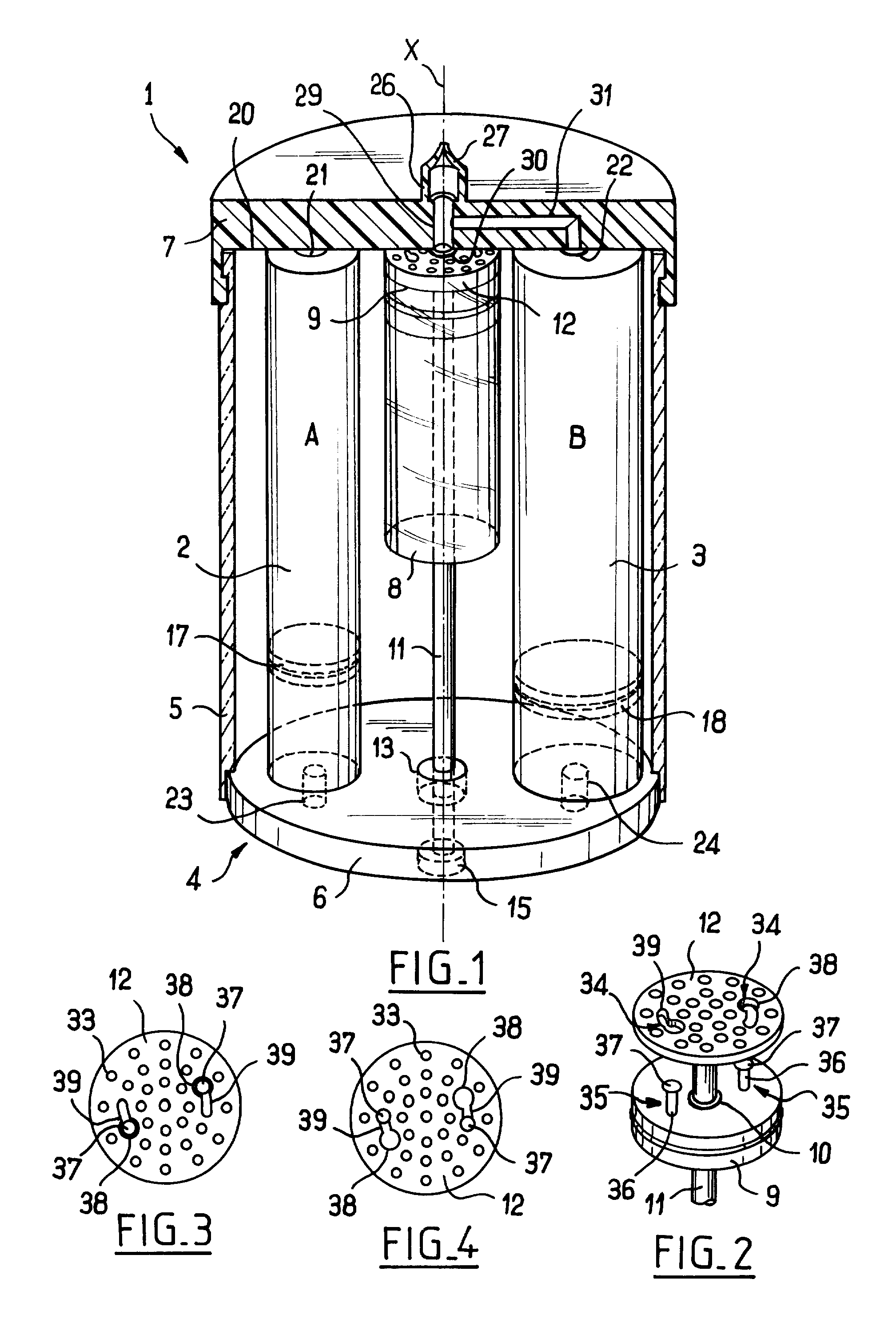 Portable dispenser for packaging and dispensing colored cosmetics
