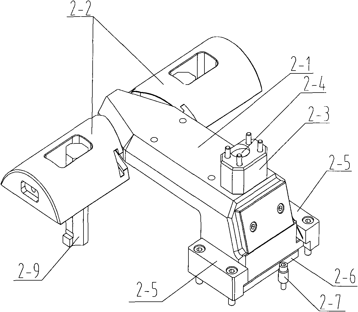 Injection mould provided wtih core-pulling mechanism driven by mould opening and closing actions