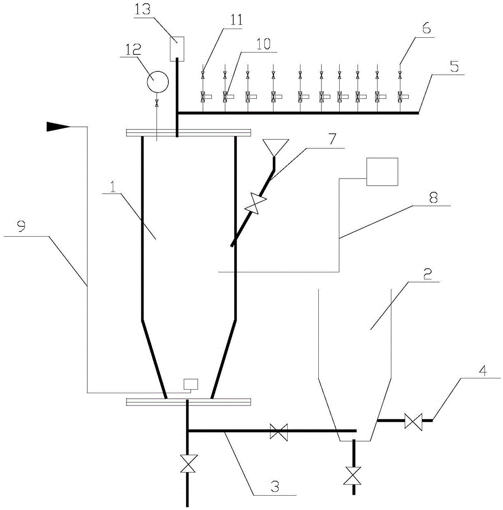 A device and method for reducing the amount of excess activated sludge