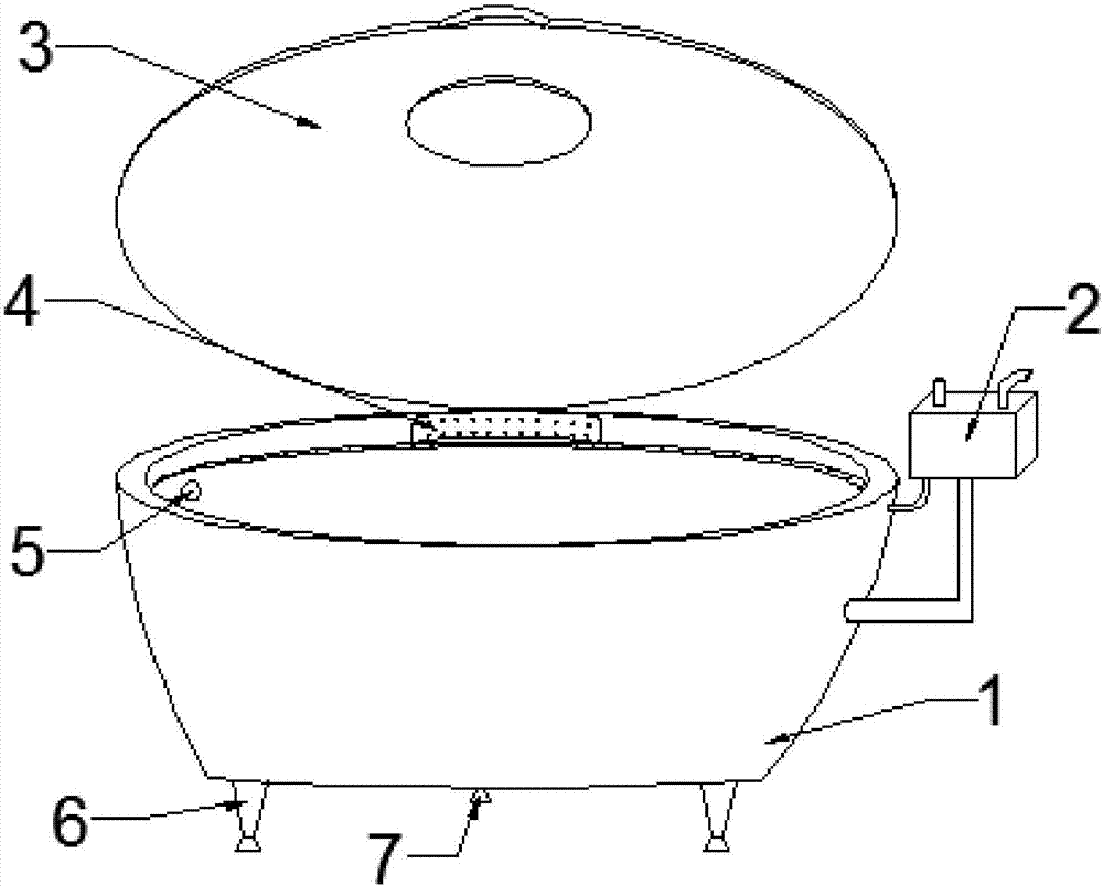 Stainless bathtub capable of automatically decontaminating