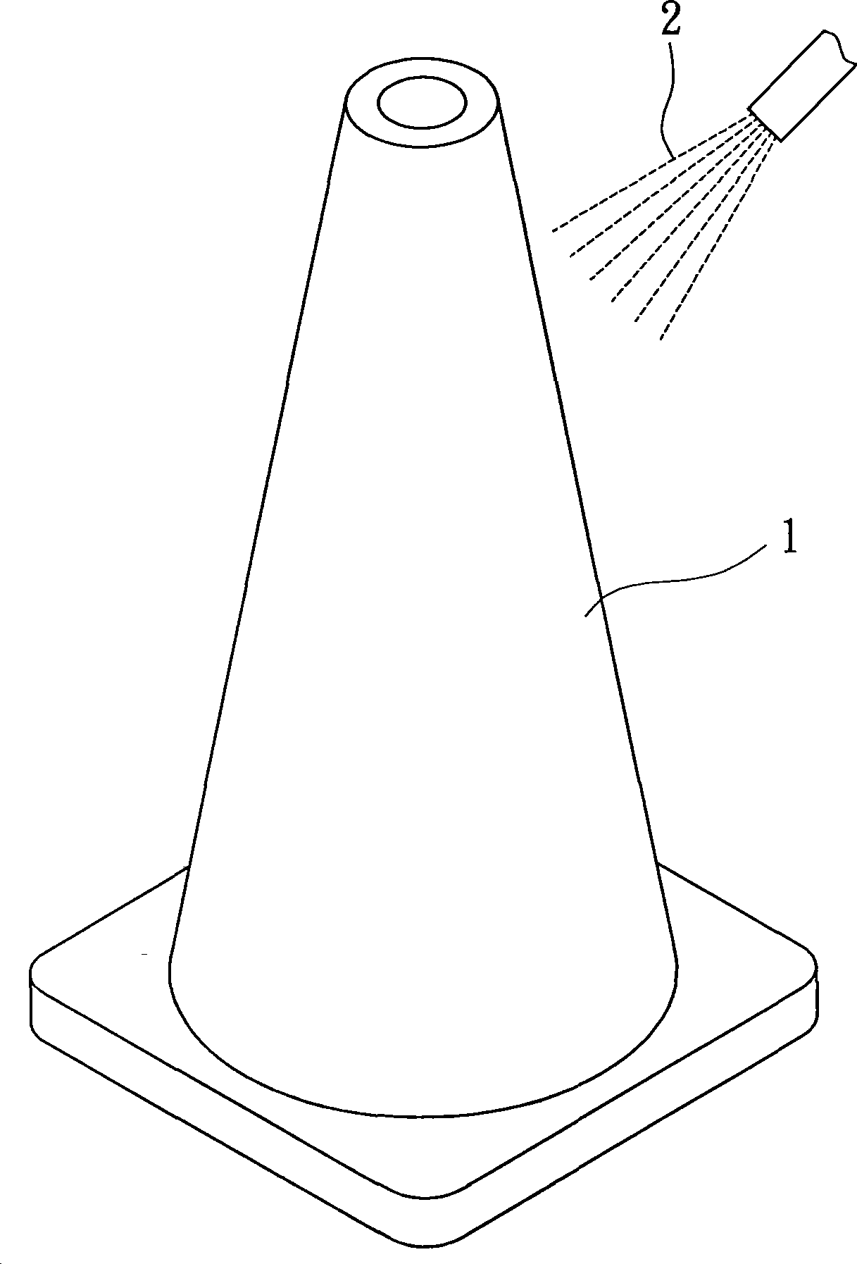Method for producing safe cone using recycled material