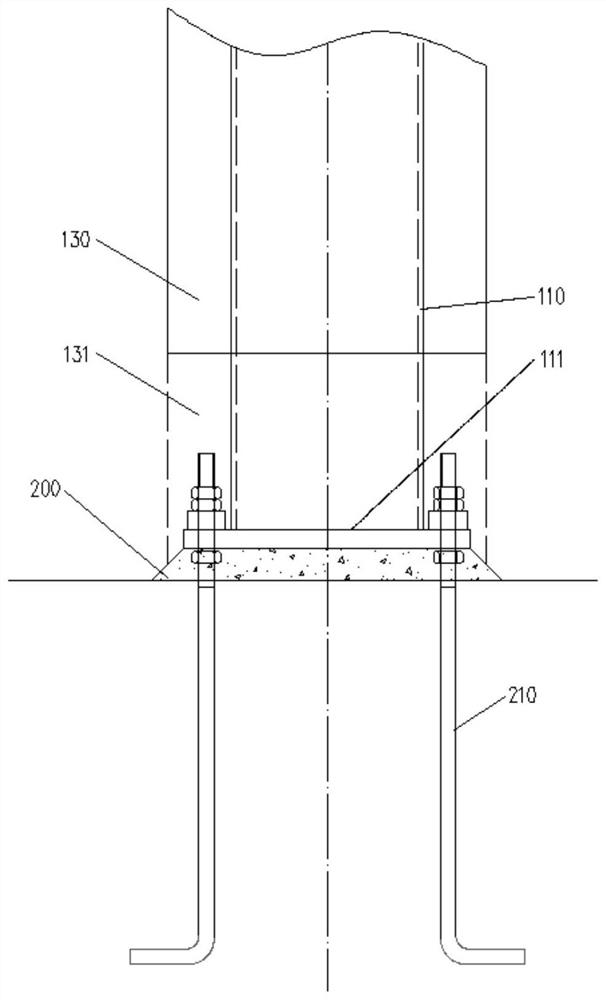 Prefabricated concrete-filled steel tube composite column and building thereof