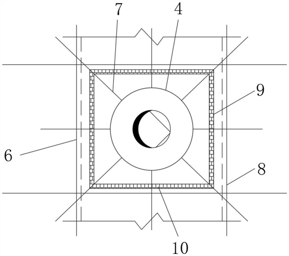 Pipe well post-pouring hole advanced construction pipeline reservation construction system