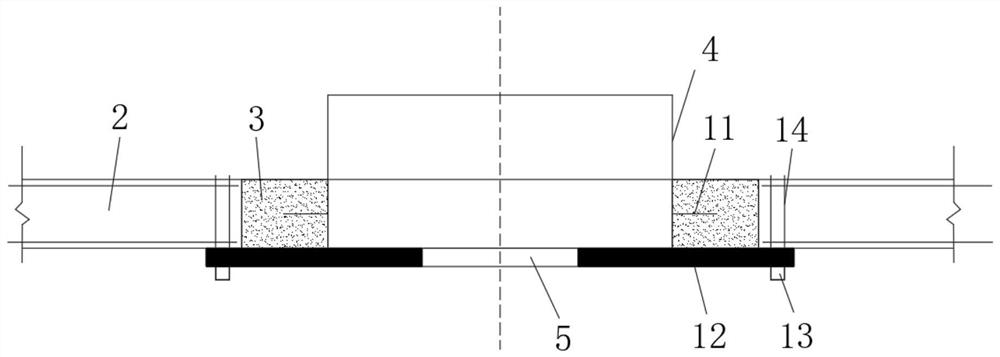 Pipe well post-pouring hole advanced construction pipeline reservation construction system