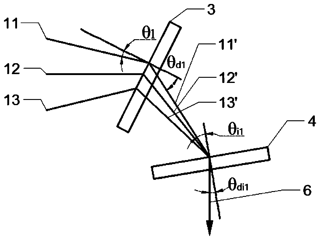 A Device Using Double Gratings to Realize Spectral Beam Combination of Semiconductor Lasers