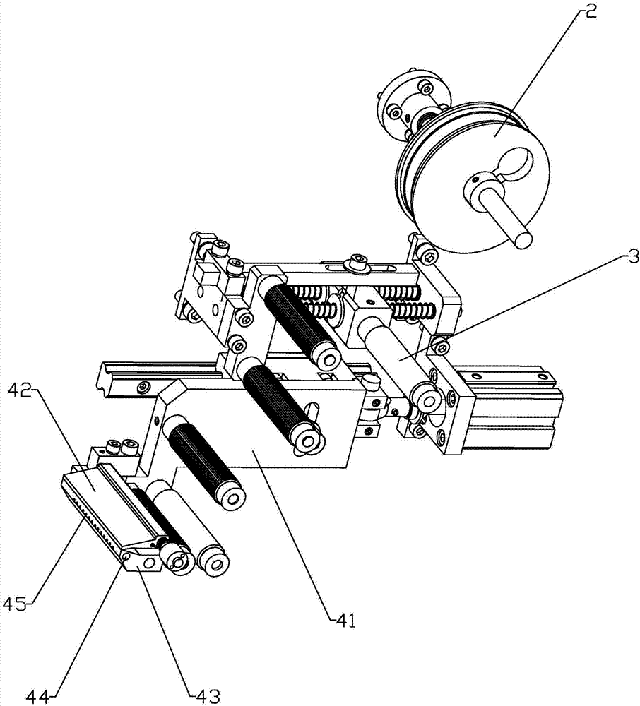 Adhesive paper sticking device easy to adjust tension force