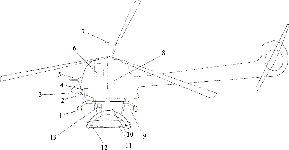 Unmanned gyroplane wind field electrostatic spraying device and wind field electrostatic spraying method