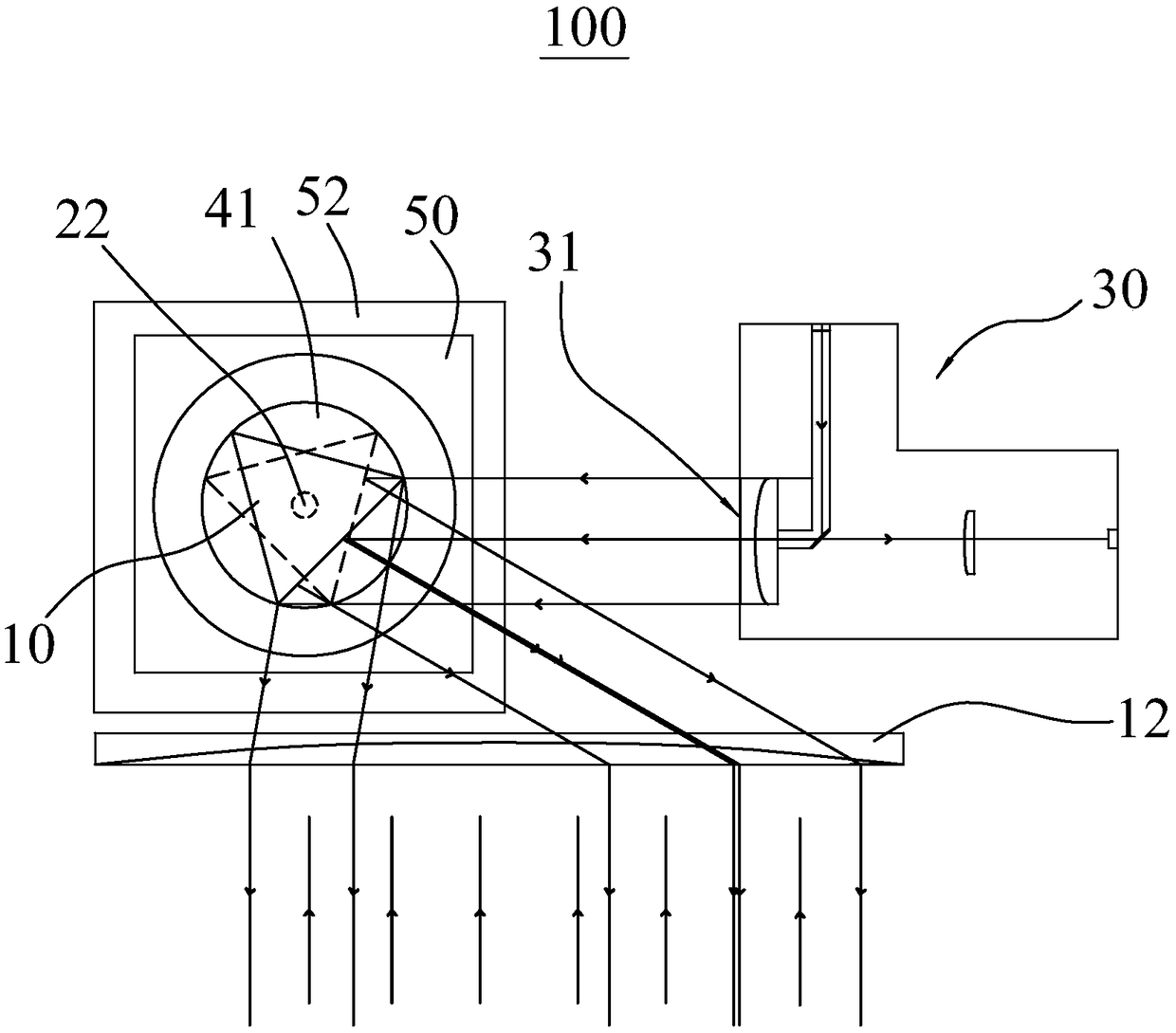 Rotary laser scanning device