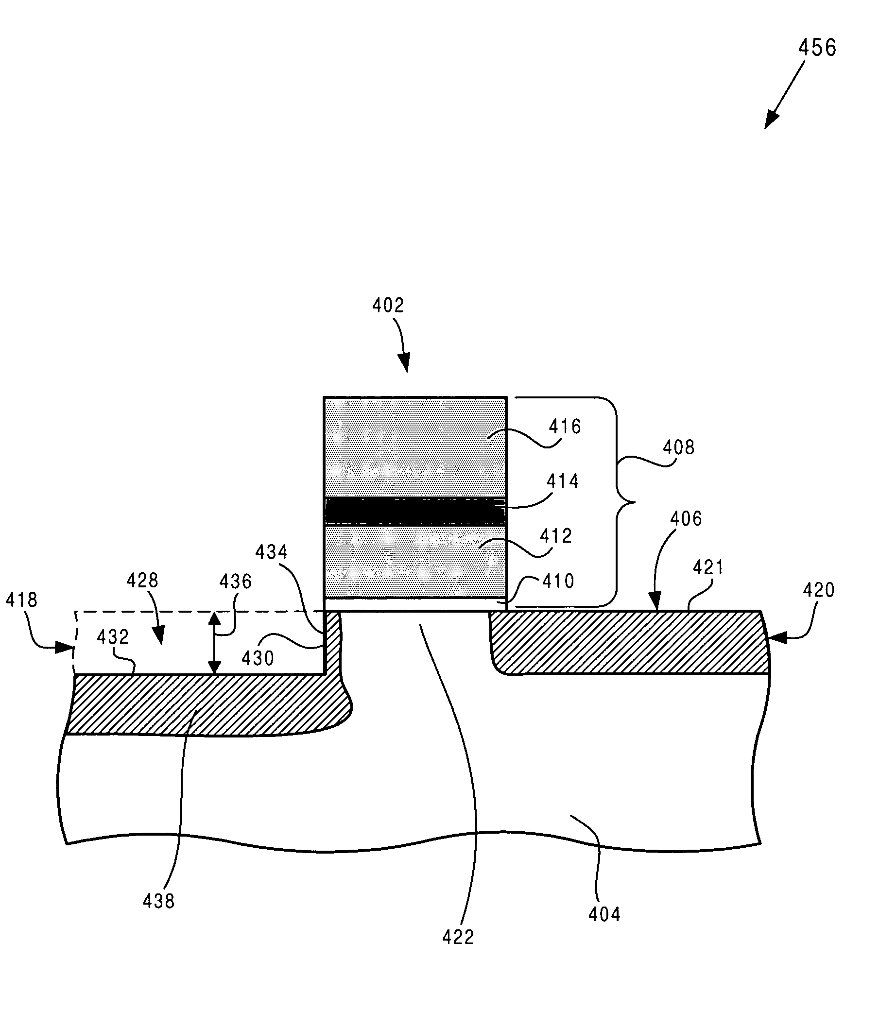 Structure and method for low Vss resistance and reduced DIBL in a floating gate memory cell