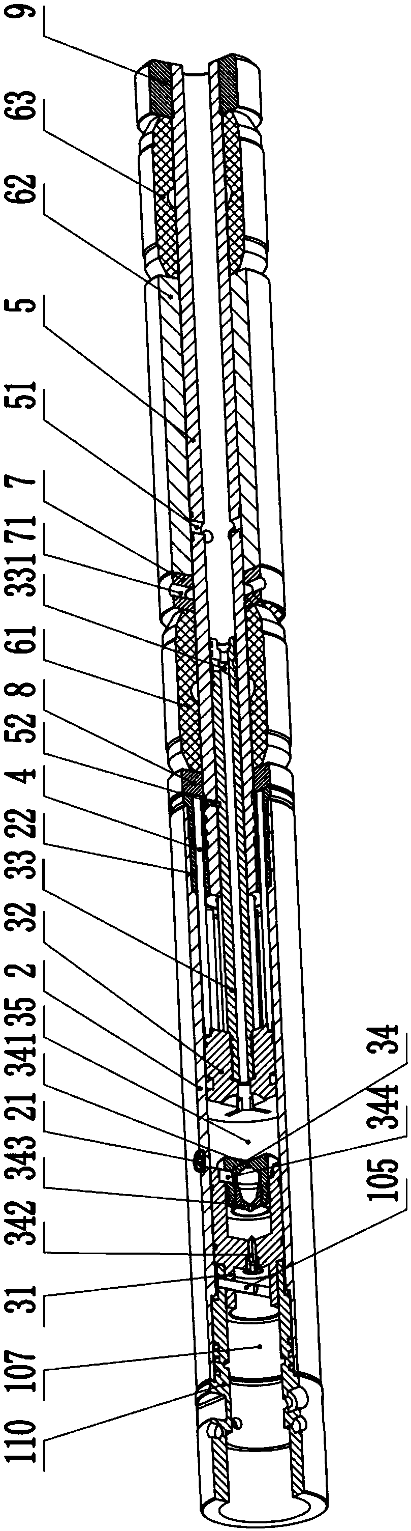 Liquid explosive injection and detonation device for explosion fracturing of oil and gas reservoir