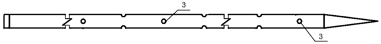 Construction method for departure and reception of advanced small conduit in rock tunnel