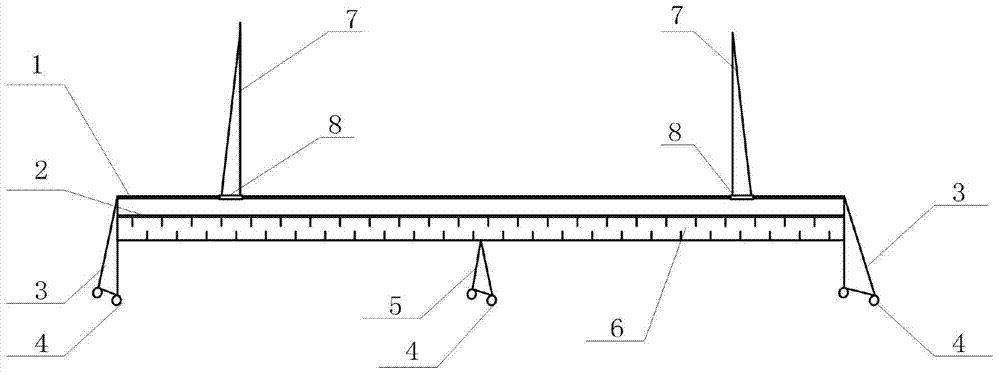 Mobile on-line casting blank length measuring device and measuring method thereof