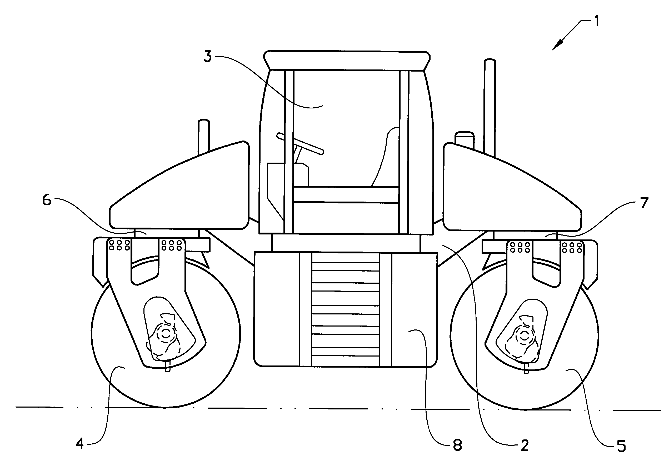 Assembly for vibrating a compacting drum of a compacting machine
