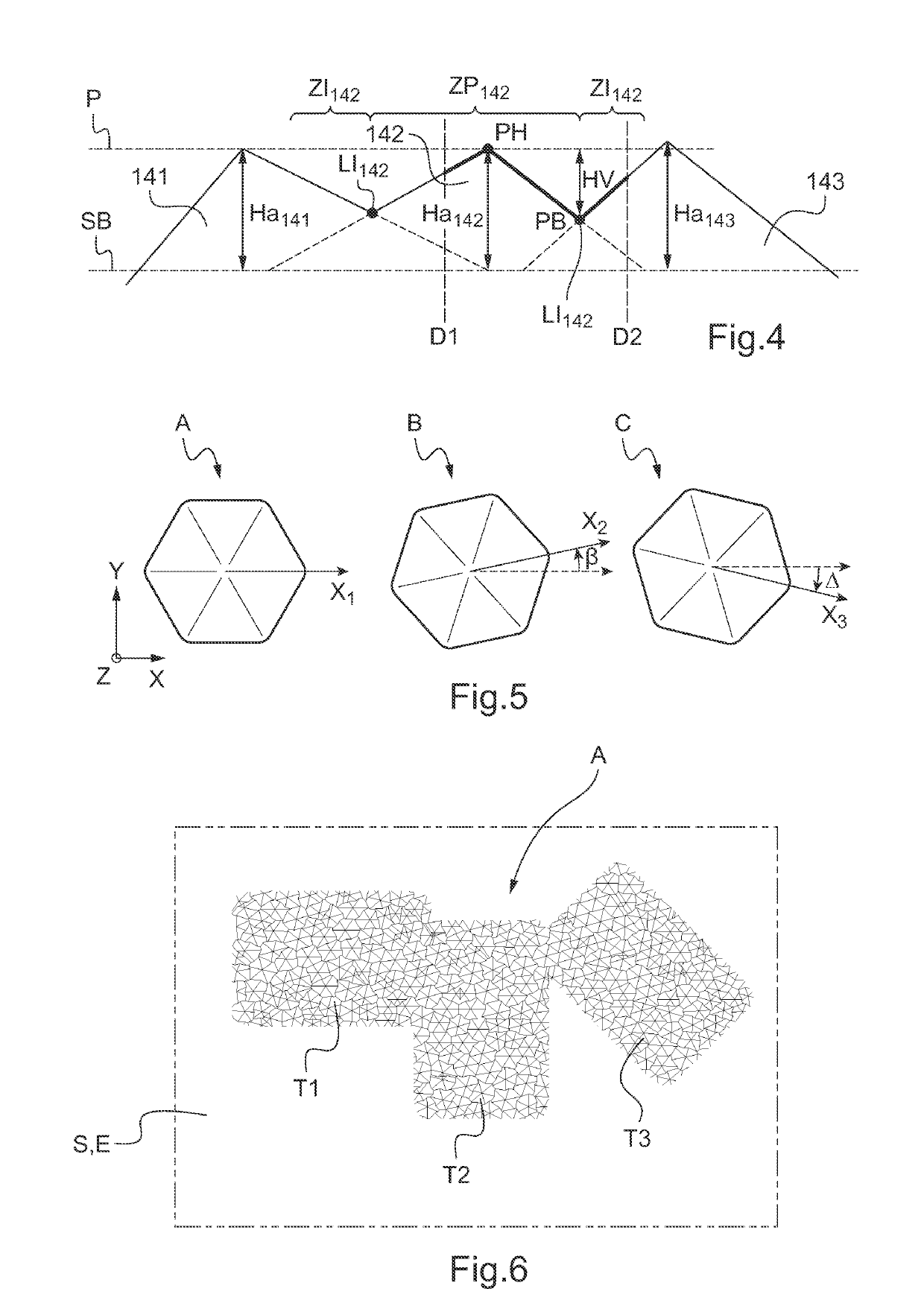 Matrix for imprinting a raised pattern on a coating