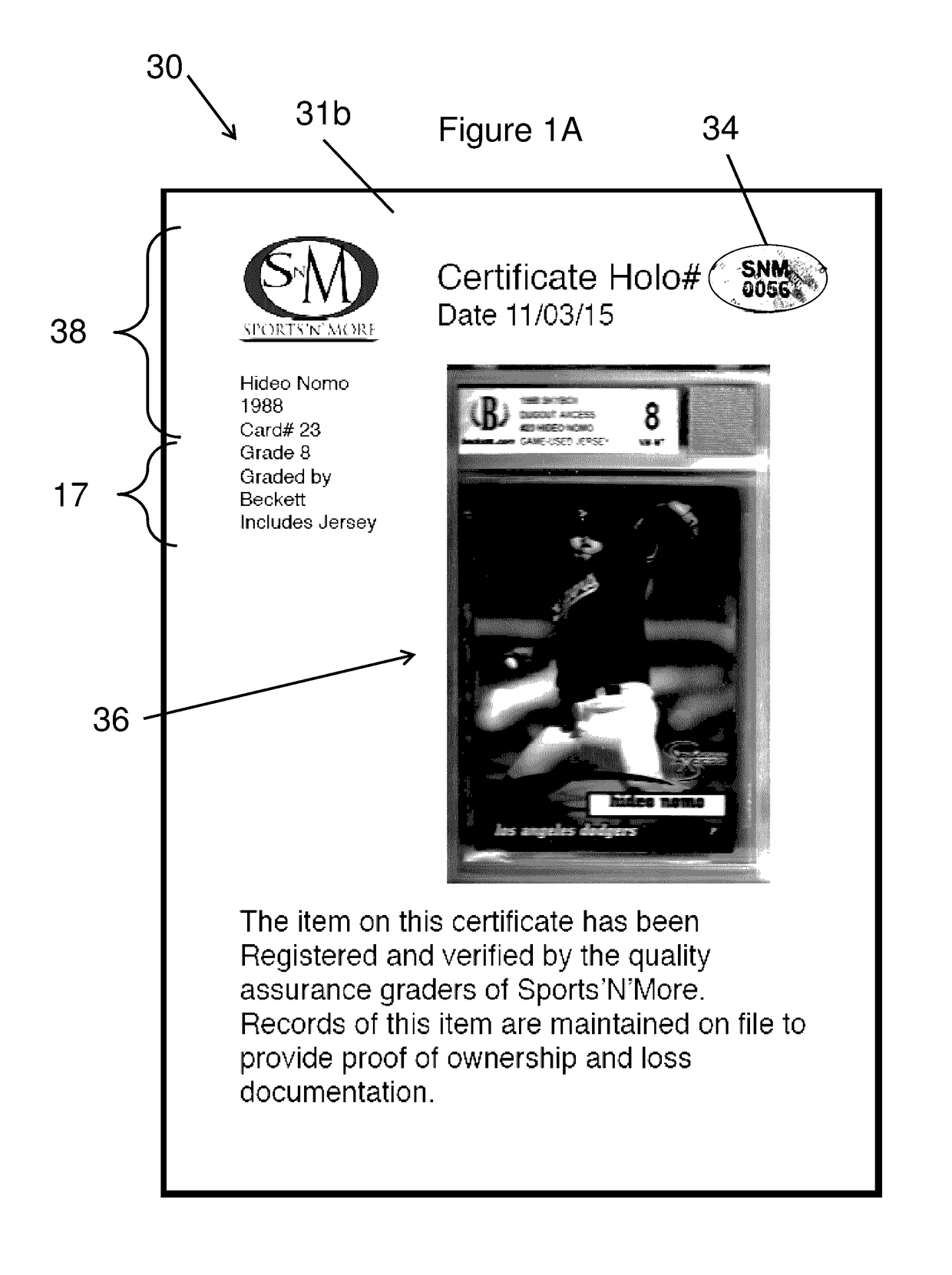 Collectable item condition certification system