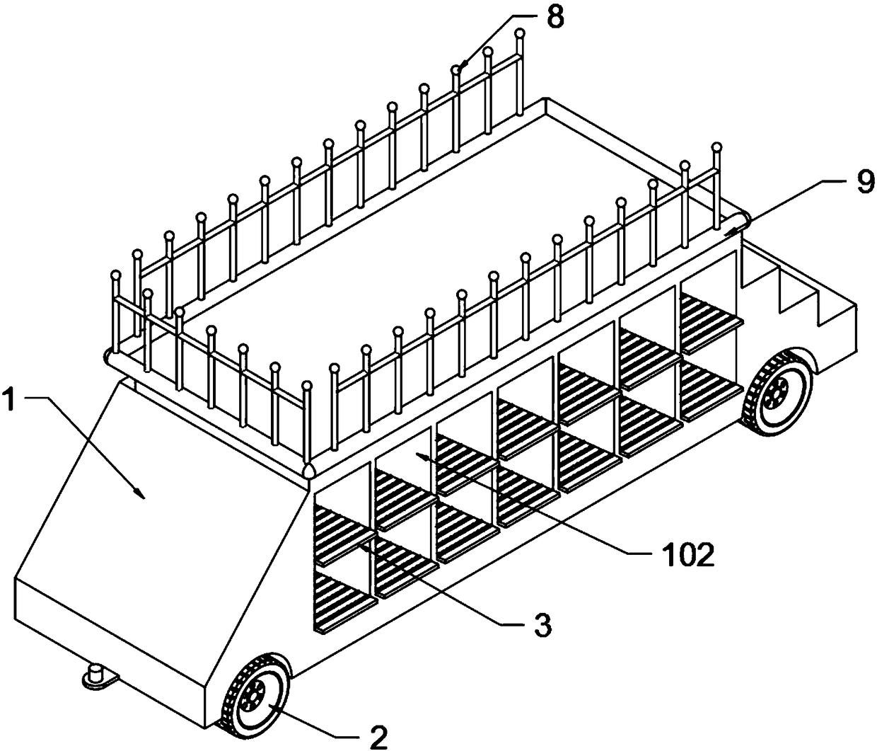 Mobile luggage carrying device for air transportation