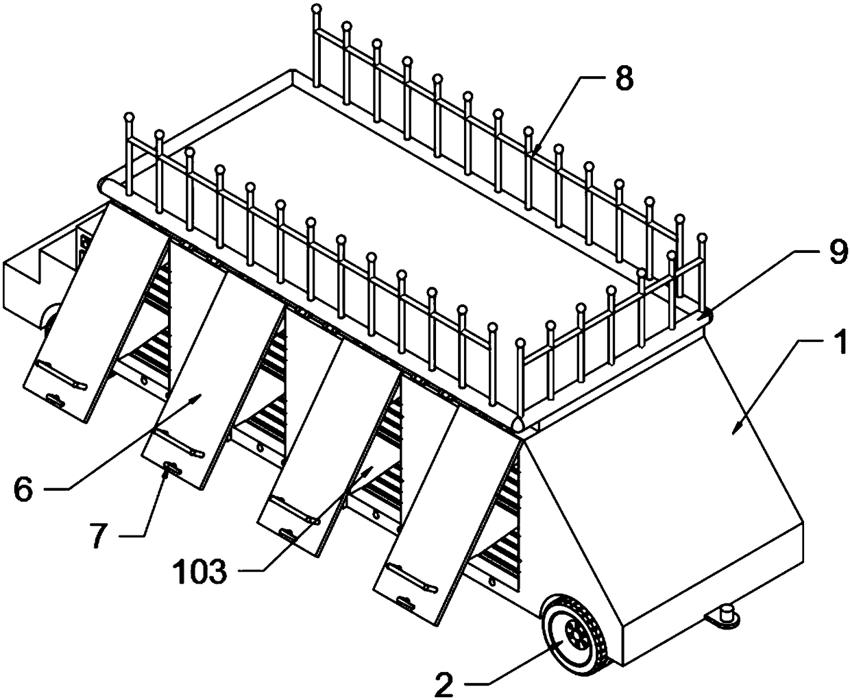 Mobile luggage carrying device for air transportation
