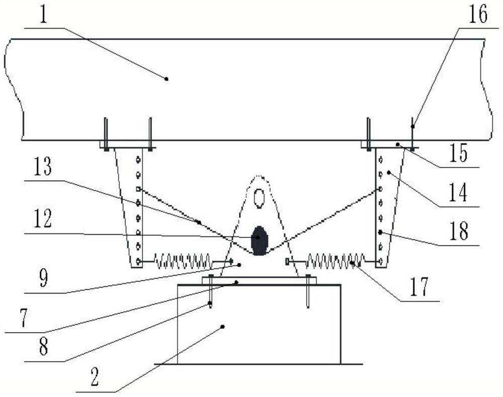 Continuous beam bridge with separation support with self-resetting function