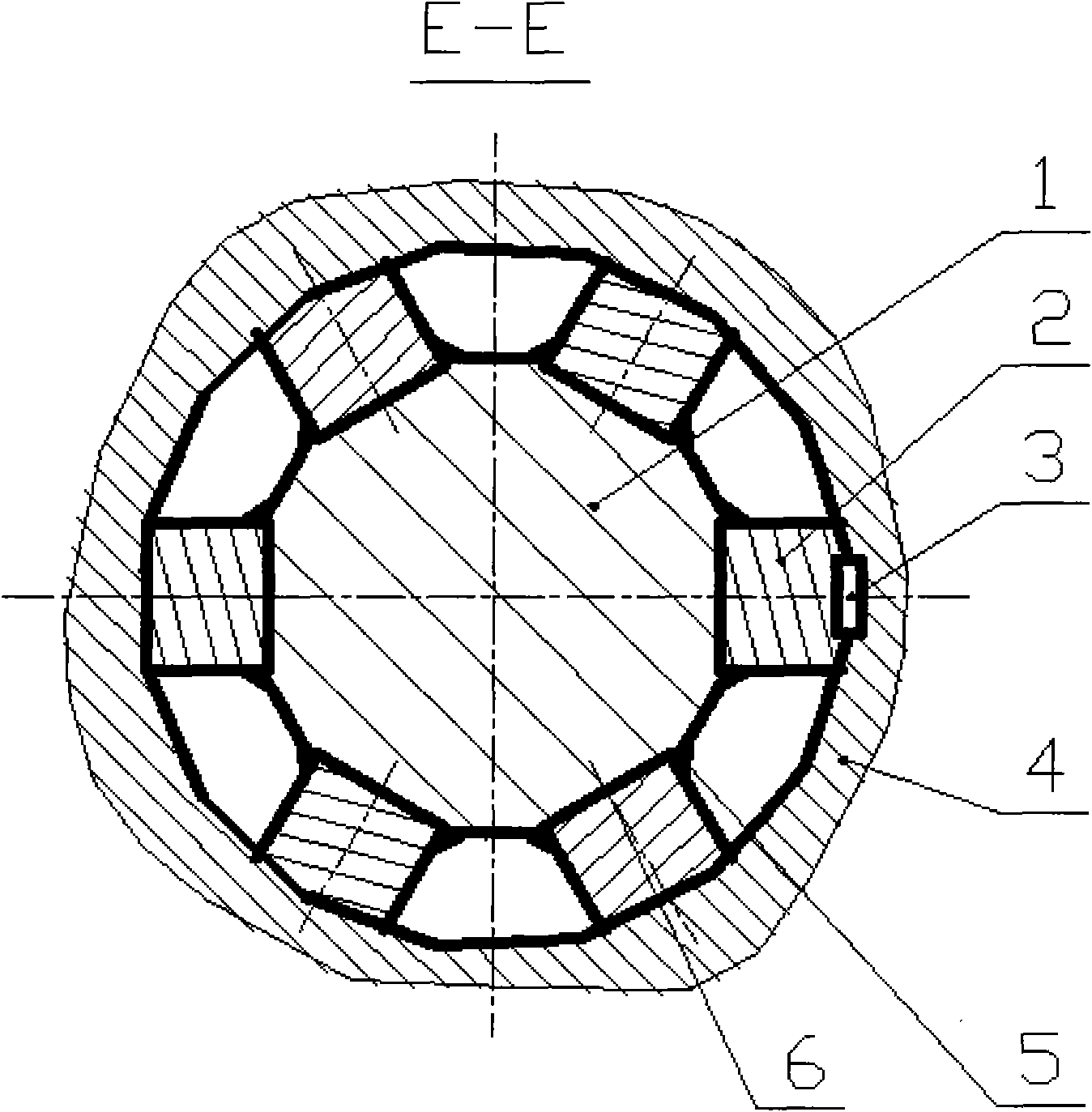 Radial axis structure of motor and welding process