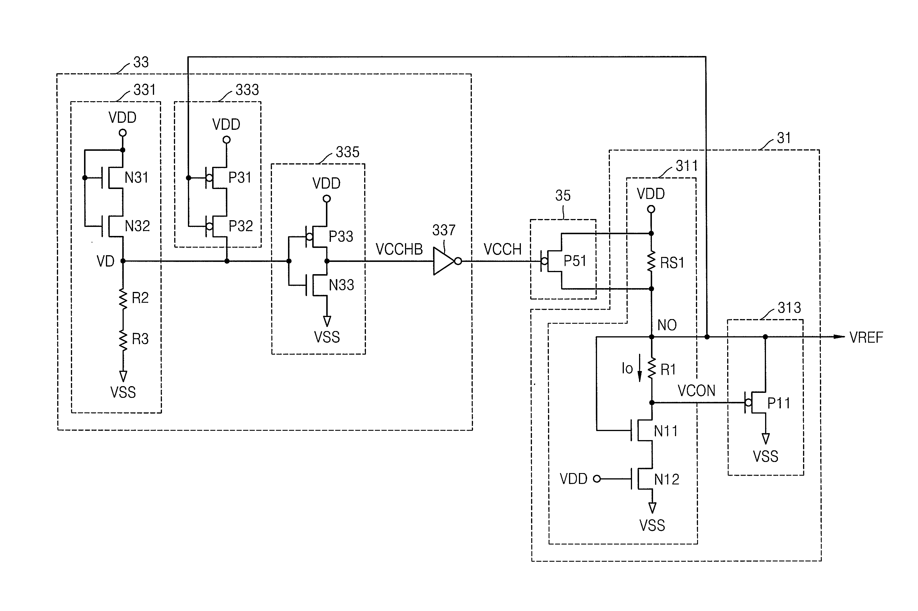 Reference voltage generator having improved setup voltage characteristics and method of controlling the same