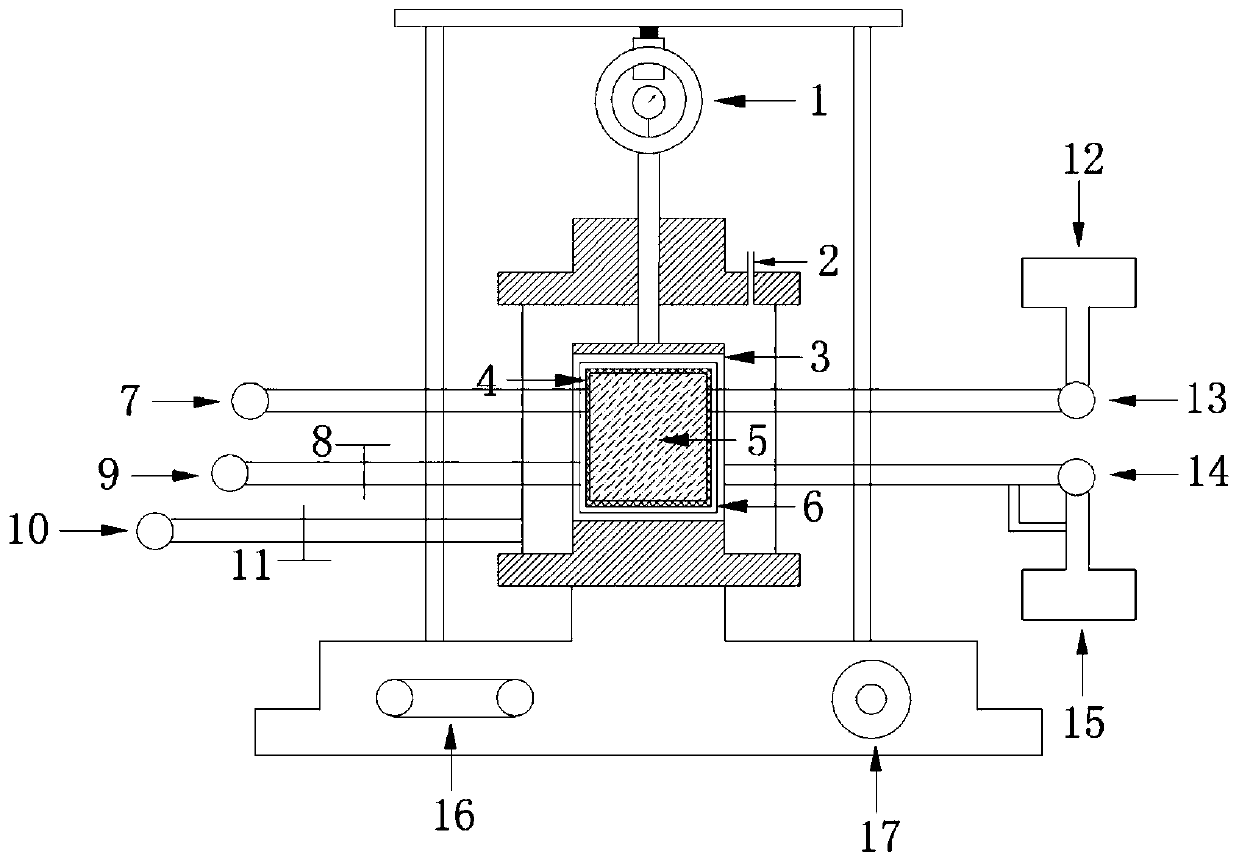 Mechanical property detection and data processing method for hydrate-containing sediments