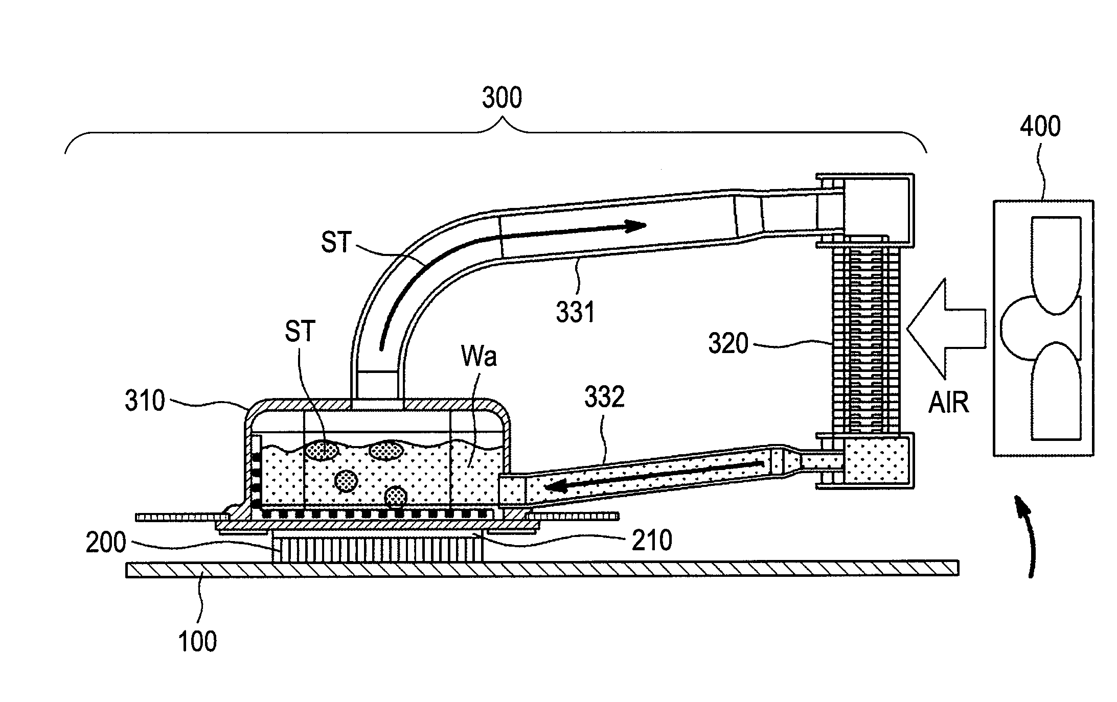 Cooling system and electronic apparatus applying the same therein