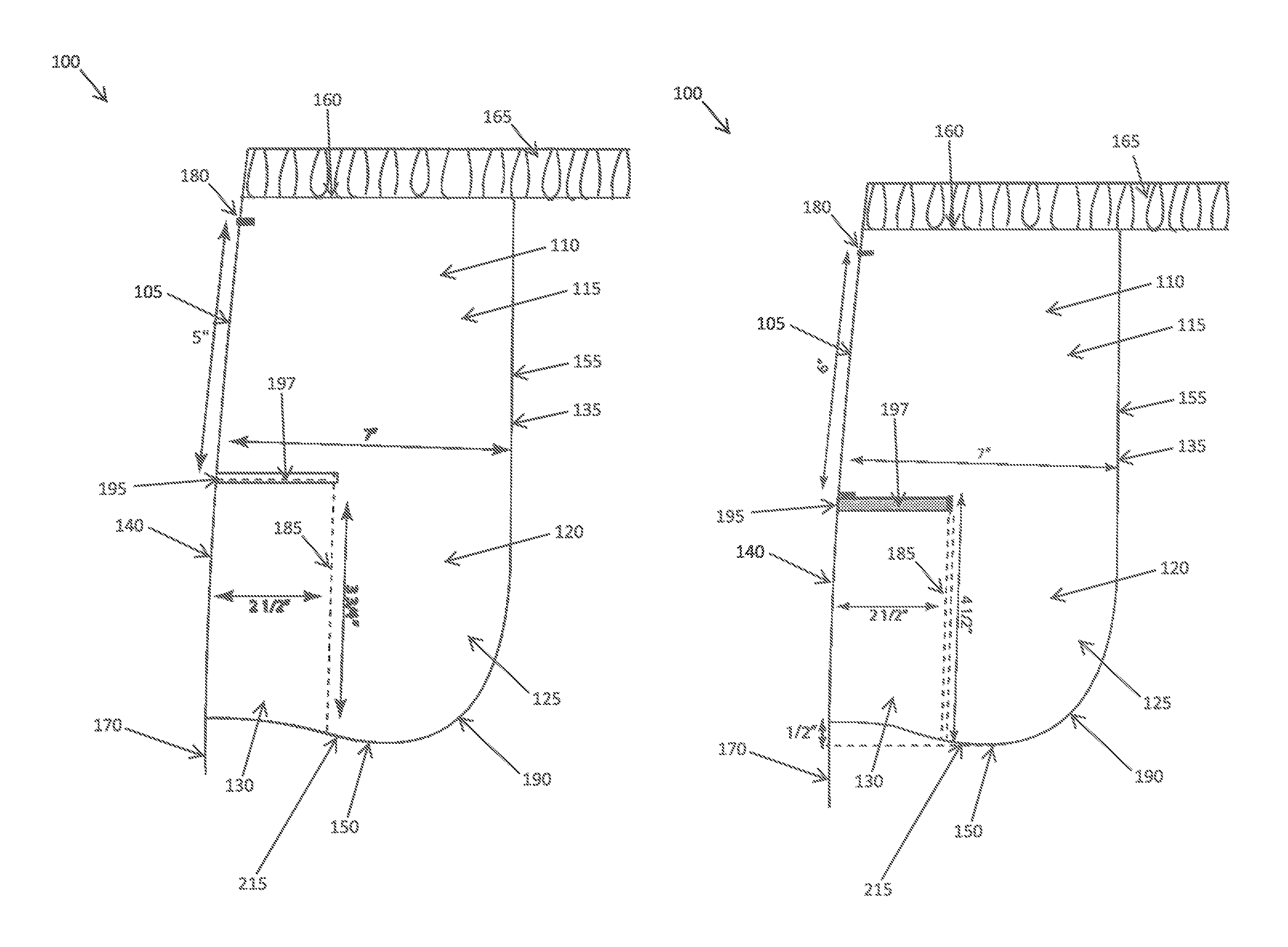 Pocket, and means for manufacturing same