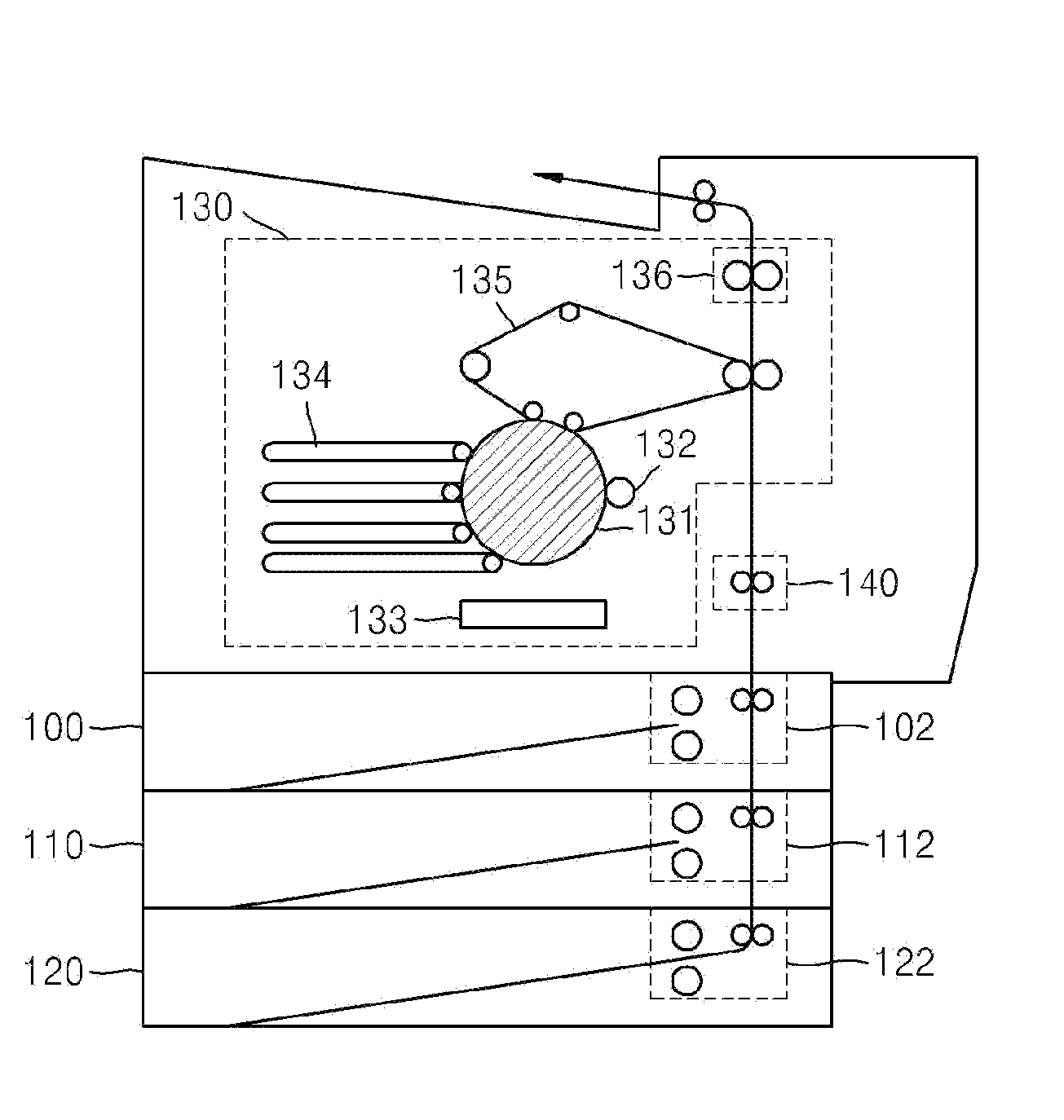 Method and apparatus for controlling transfer of paper